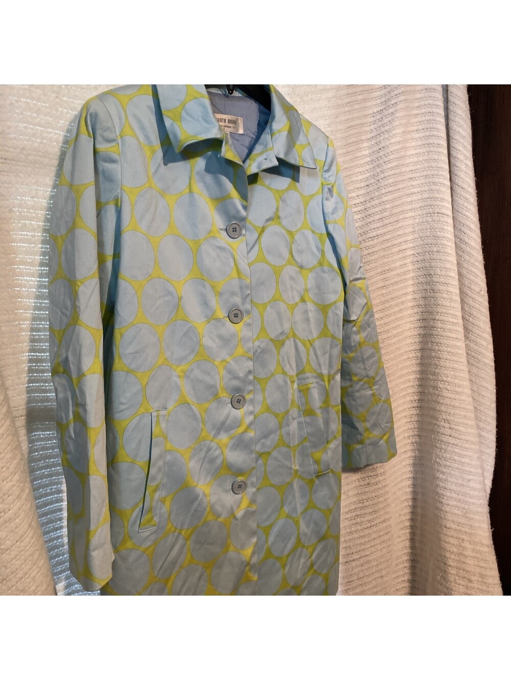 Vintage Swing Coat Mod Pop Art Pinup 60s Look Cotton Size 12